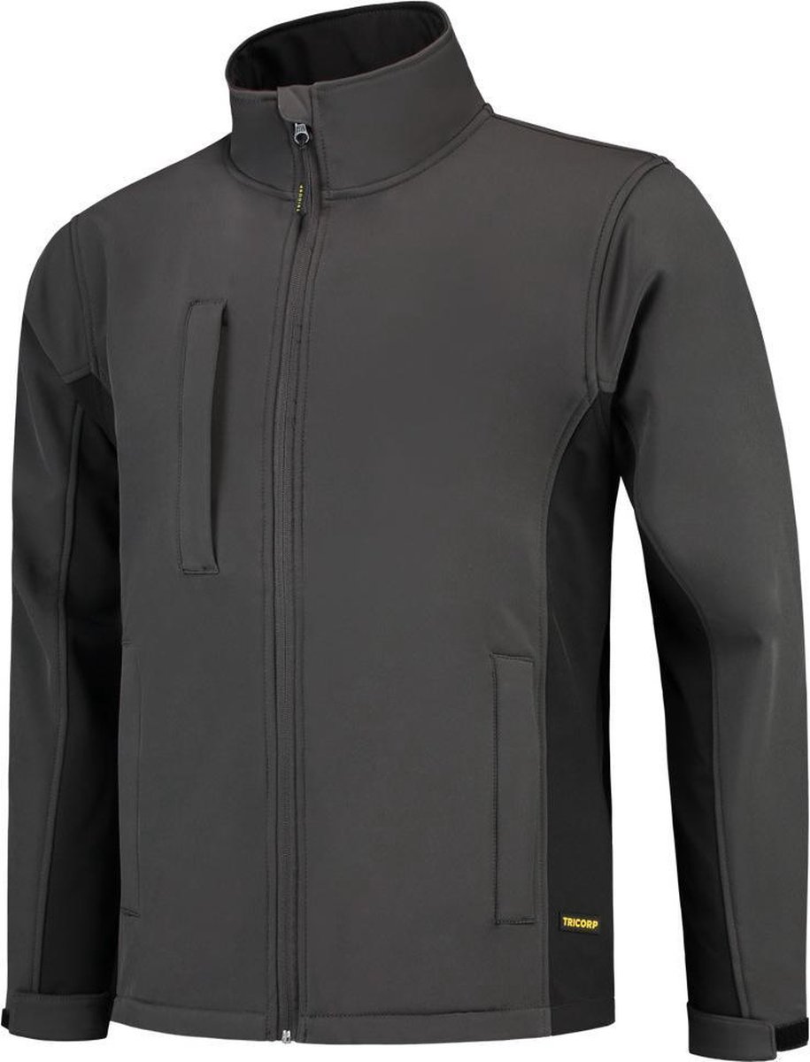 Tricorp Softshell Bicolor 402002 - Mannen - Donkergrijs/Zwart - S