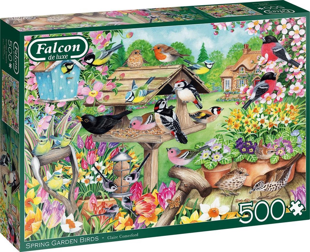 Falcon puzzel Spring Garden Birds - Legpuzzel - 500 stukjes - Falcon