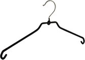 De Kledinghanger Gigant - 10 x Rokhanger metaal met zwarte anti-slip coating, 40 cm
