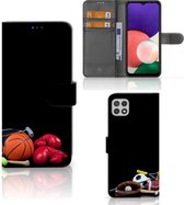GSM Hoesje Geschikt voor Samsung Galaxy A22 5G Bookcover Ontwerpen Voetbal, Tennis, Boxing… Sports