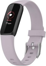 Siliconen Smartwatch bandje - Geschikt voor Fitbit Luxe siliconen bandje - lavendel - Strap-it Horlogeband / Polsband / Armband - Maat: Maat L