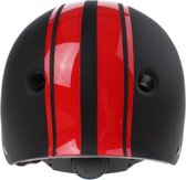 fietshelm xcool 2.0 stripes zwart/rood maat 55/58 cm