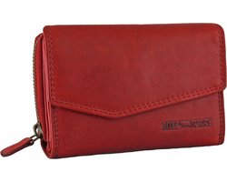 HillBurry VL77703 Dames Rits Portemonnee - Leer - Rood