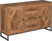 Dressoir | mascio | gerecycled teakhout | blackwash | 150 x 45 x 90(h) cm