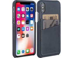 Stilgut - Telefoonhoesje - Blauw/Grijs - 2 Pasjes- iphone x / xs