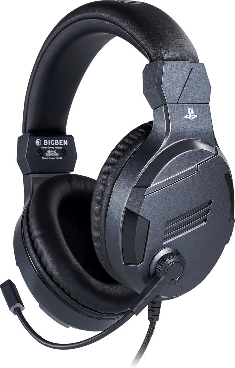Bigben Official Licensed PS4 & PS5 V3 Stereo Gaming Headset Titanium