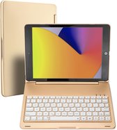 iPad 10.2 Toetsenbord Hoes 2019 iPad 7 Keyboard Case Book Cover - Goud