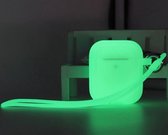 Shieldcase Case geschikt voor Airpods case glow in the dark - geel-groen