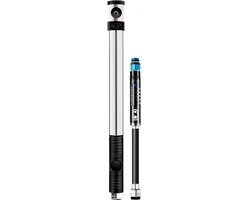 Crankbrothers handpomp Klic race aluminium met meter 260 mm zilver — afbeelding 2