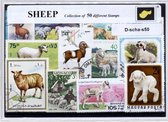 Schapen – Luxe postzegel pakket (A6 formaat) - collectie van 50 verschillende postzegels van schapen – kan als ansichtkaart in een A6 envelop. Authentiek cadeau - kado - kaart - Ovis - hoefdieren - moflon - argali - bokken - boerderij - dieren