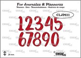 Crealies For Journalzz & Plannerzz snijmal - Cijfers no. 5