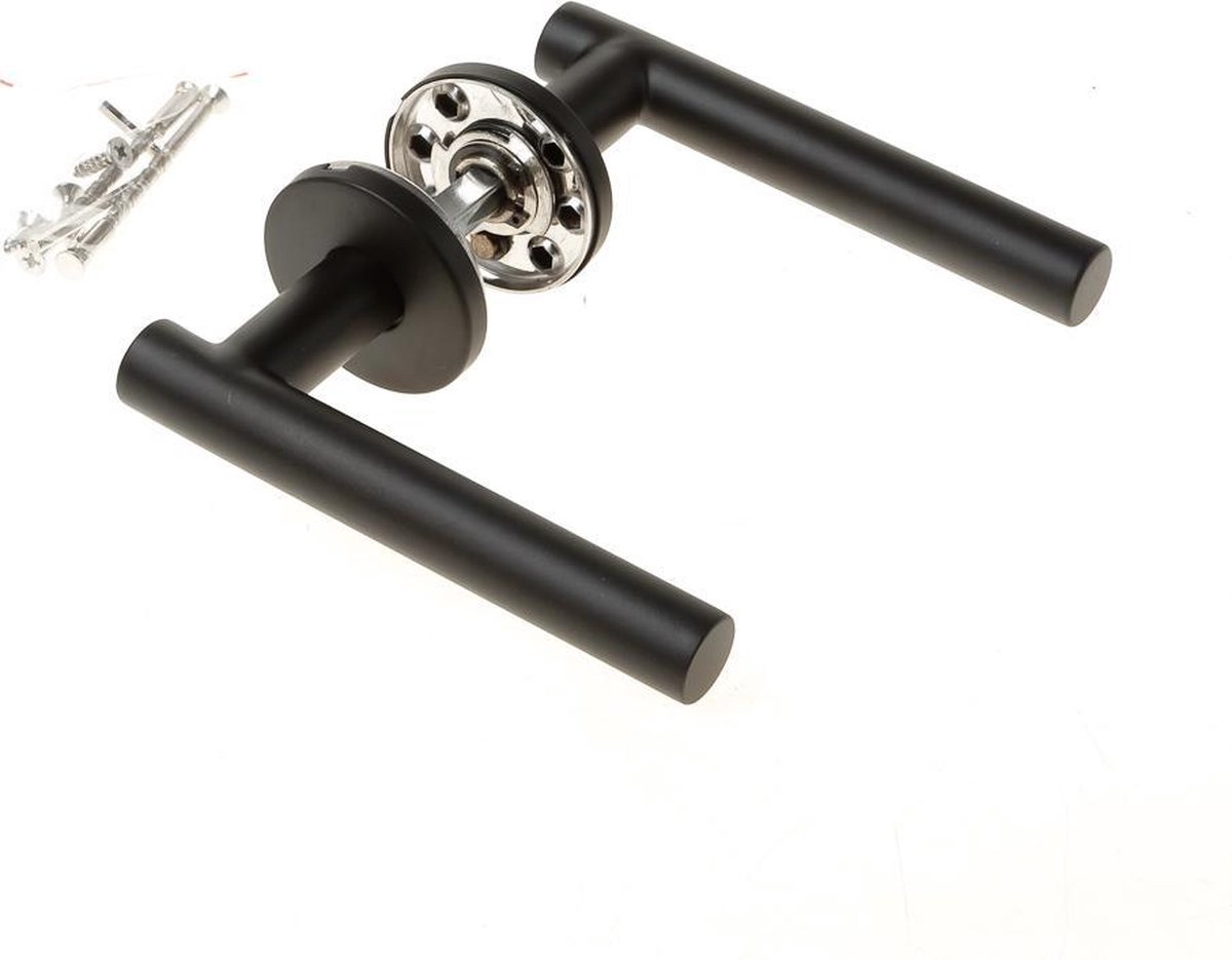 Formani Basics LB7-19 Deurkruk Geveerd Op Rozet Mat Zwart