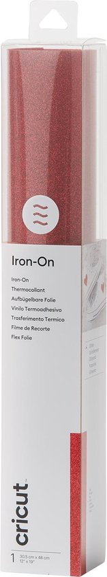 Cricut Iron-On met Glitters 30x48cm – Rood