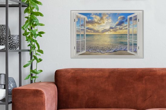 Peintures sur toile See Through - Water - Mer - 90x60 cm - Décoration murale