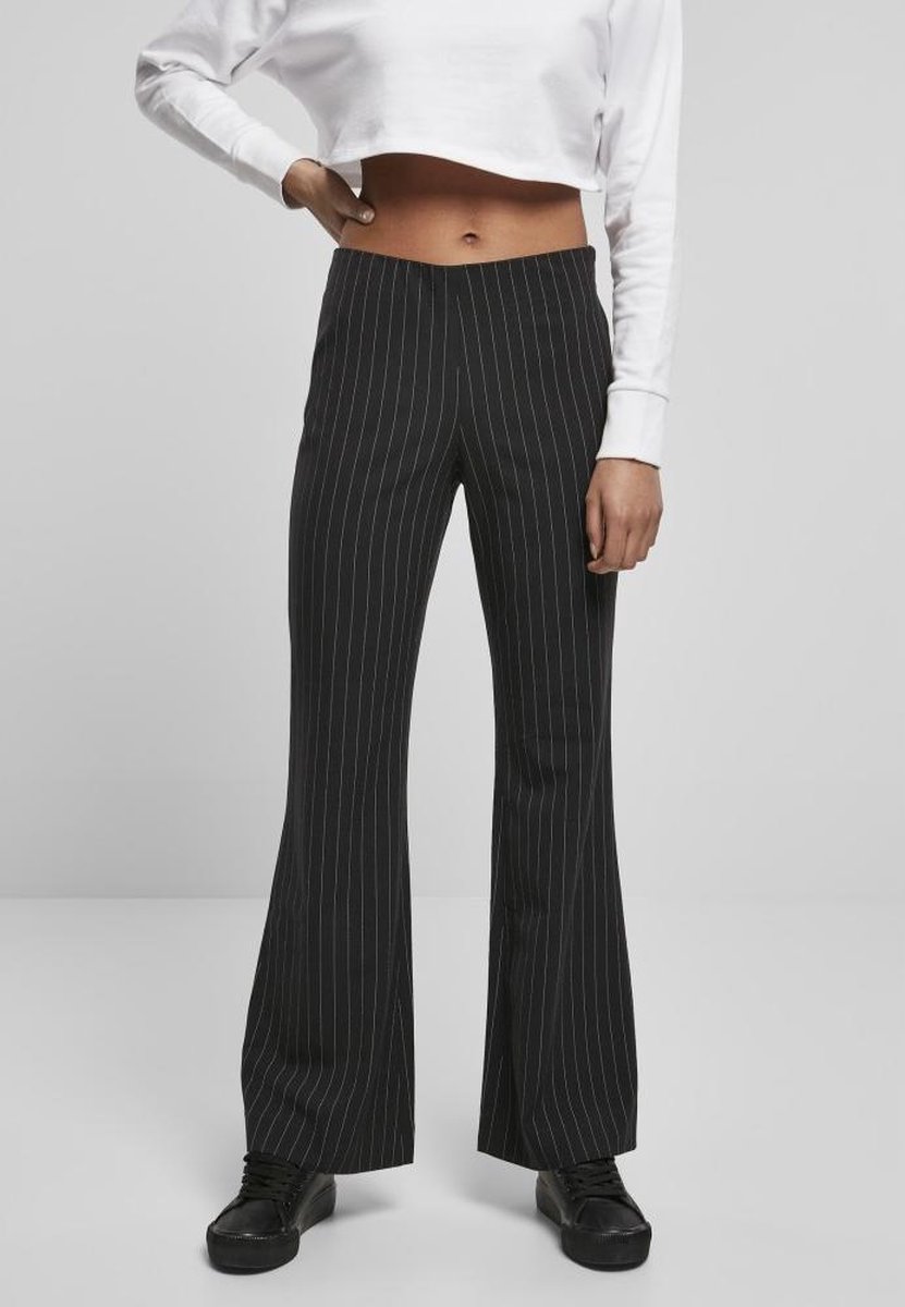 Urban Classics Pin Stripe Flared broek 5XL Zwart