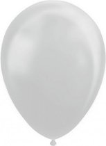 ballonnen 30 cm latex zilver 10 stuks