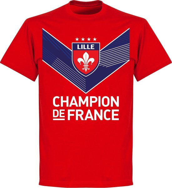 OSC Lille Champion de France 2021 T-Shirt - Rood - 3XL
