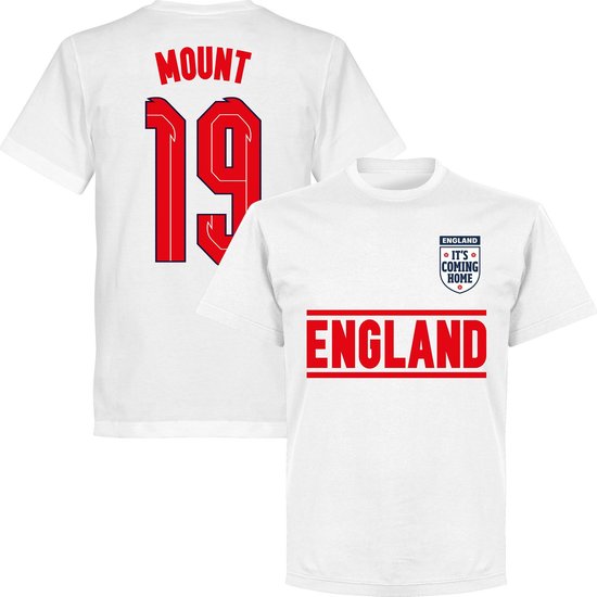 Engeland Mount 19 Team T-Shirt - Wit - 4XL