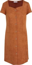 Cassis - Female - Jurk met mooie knoopjes  - Caramel