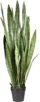 Sanseveria kunstplant Groen 130cm in pot