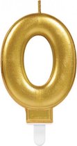 verjaardagskaars ''0'' goud unisex 9,3 cm