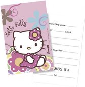 uitnodigingskaarten Hello Kitty 6 stuks