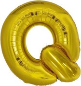 letterballon Q folie 86 cm goud