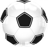 folieballon Voetbal jongens 43 cm zwart/wit