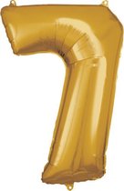 folieballon 58 x 88 cm goud nummer 7