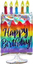 folieballon Supershape Iridescent Cake junior 76 x 38 cm