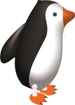 folieballon Walking Penguin junior 57 x 47 cm zwart/wit