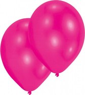 ballonnen Standard 27,5 cm latex roze 10 stuks