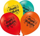 ballonnen Happy Birthday 30 cm latex 7 stuks