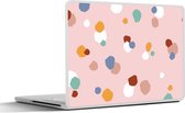 Laptop sticker - 14 inch - Kinderen - Stippen - Roze - 32x5x23x5cm - Laptopstickers - Laptop skin - Cover