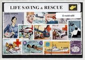 Reddingsbrigade – Luxe postzegel pakket (A6 formaat) : collectie van verschillende postzegels van het reddingswezen – kan als ansichtkaart in een A6 envelop - authentiek cadeau - kado - geschenk - kaart - hulp - redden - redding - brigade - nood