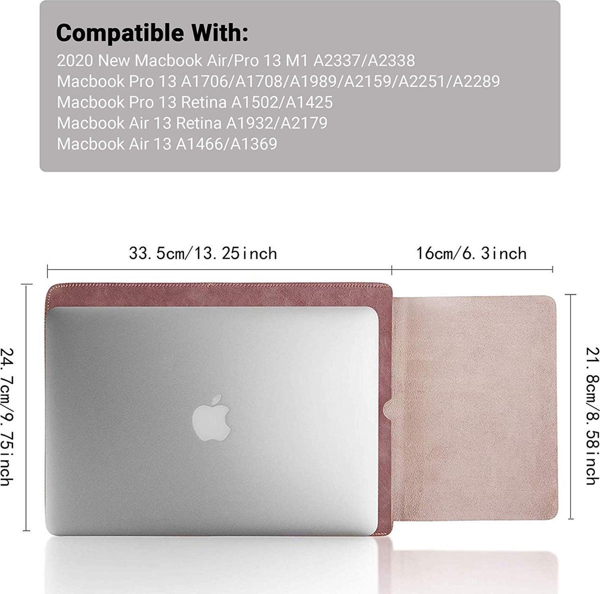 Housse en cuir haute qualité et tapis de souris pour votre MacBook Air et  MacBook Pro