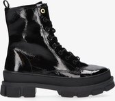 Tango | Romy welt new 2-b black patent leather biker boot - black sole | Maat: 38