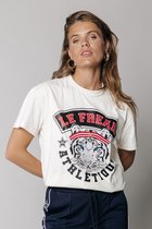 Colourful Rebel Le Freak Glitter T-shirt  Wit Dames - Oversized Fit - Polyester - XS