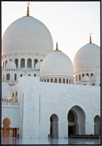 Poster van de beroemde Sjeik Zayed witte moskee - 13x18 cm