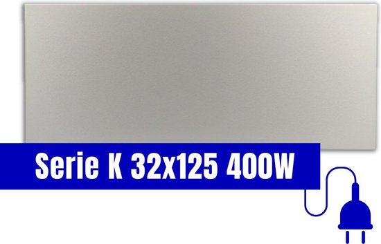 Ecosun Serie K infrarood verwarmingspaneel - 400W - 32x150cm - plug & heat