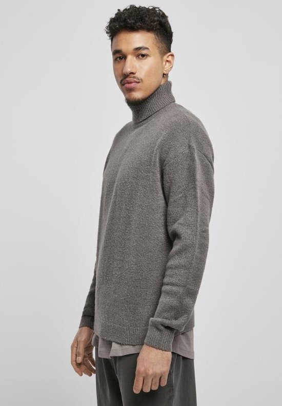 Urban Classics Sweater/trui Oversized Roll Neck Grijs