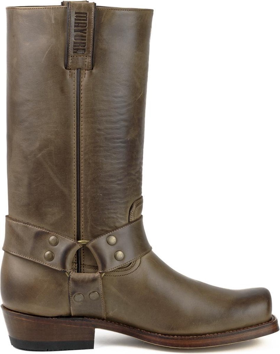 Mayura Boots 01 Bruin/ Biker Western Laarzen Mannen Vierkante Neus Platte Hak Vast Sierspoor Maat EU 41