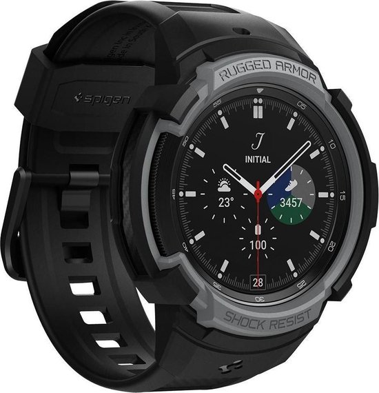 Spigen - Samsung Galaxy Watch 4 Classic 46mm bandje - Rugged Armor Pro -  Grijs | bol.com