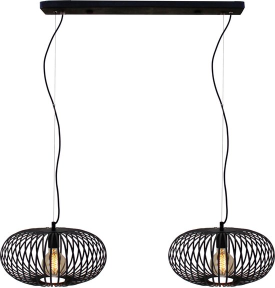 Chericoni Curvato Hanglamp - 2 Lichts - Ø 40 cm - E27 - Zwart