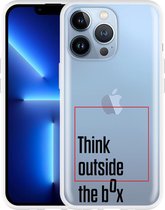 Geschikt voor Apple iPhone 13 Pro Hoesje Think outside the Box - Designed by Cazy