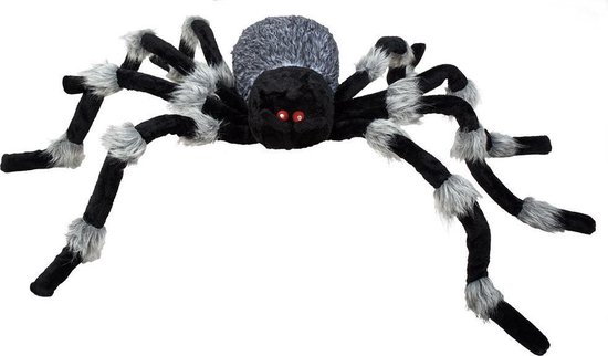 Halloween - Grote horror decoratie spin/vogelspin 90 x 130 cm - Halloween  thema... | bol.com