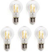 Voordeelpak | 5 stuks | LED Filament peer lamp 6W A60 2700K | Warm wit