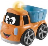 bouwvoertuig kiepauto junior 12 cm oranje/blauw