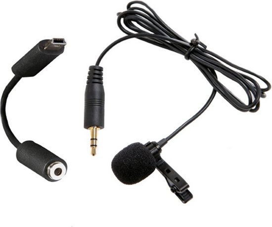 Microfoon met MINI USB voor actioncamera oa GoPro 150cm snoer / HaverCo | bol.com