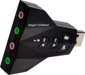 Externe virtuele Geluidskaart 7.1CH Audio Sound Card kaart / USB naar 3.5mm 4x Female